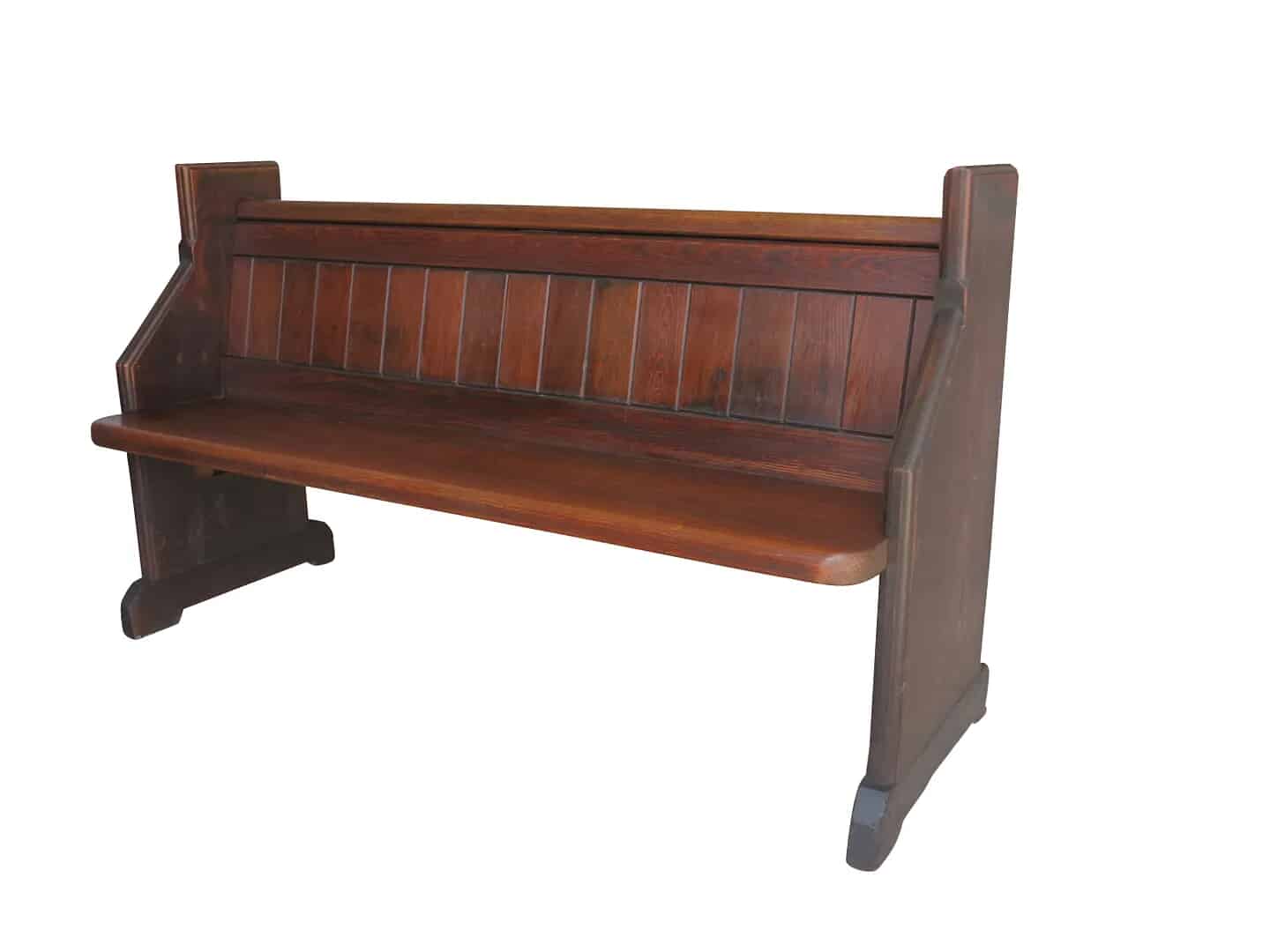 Antique Pitch Pine Church or Chapel Pew 60" Long