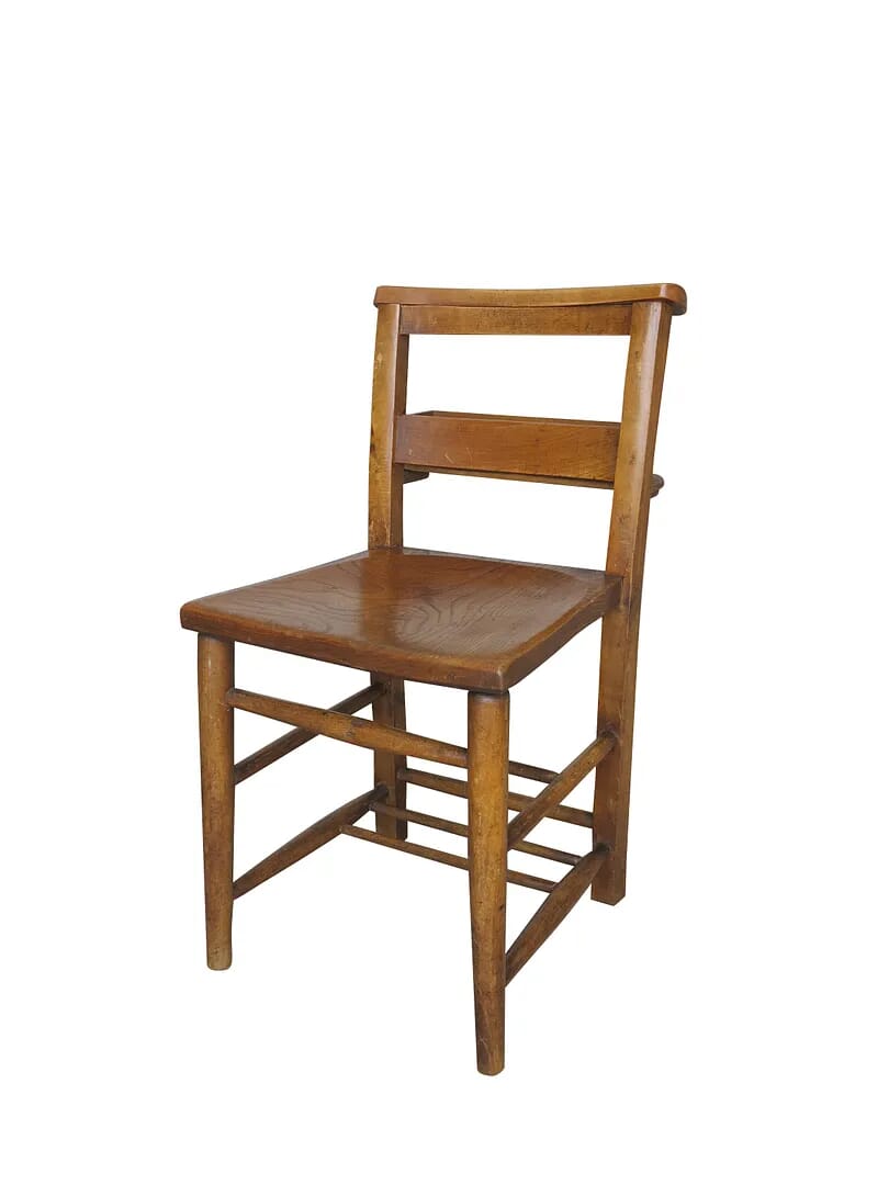 Antique Traditional Church or Chapel Chairs with Bible Backs - 8517a
