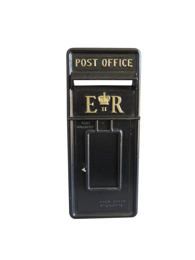 Reproduction Royal Mail Post Box Front Painted in Black - PBBFG