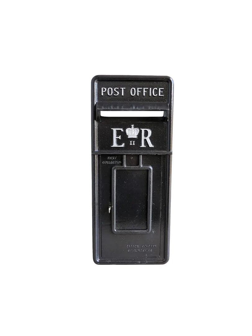 Reproduction Royal Mail Cast Iron Black Post Box Front  - PBBFS