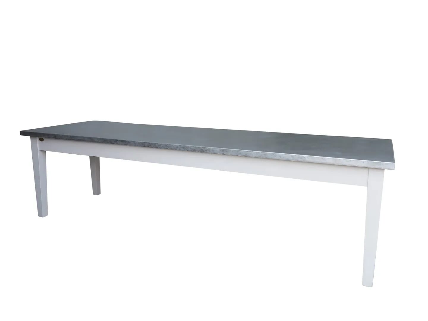 Handmade Large Matt Zinc Top Kitchen Table - D1410