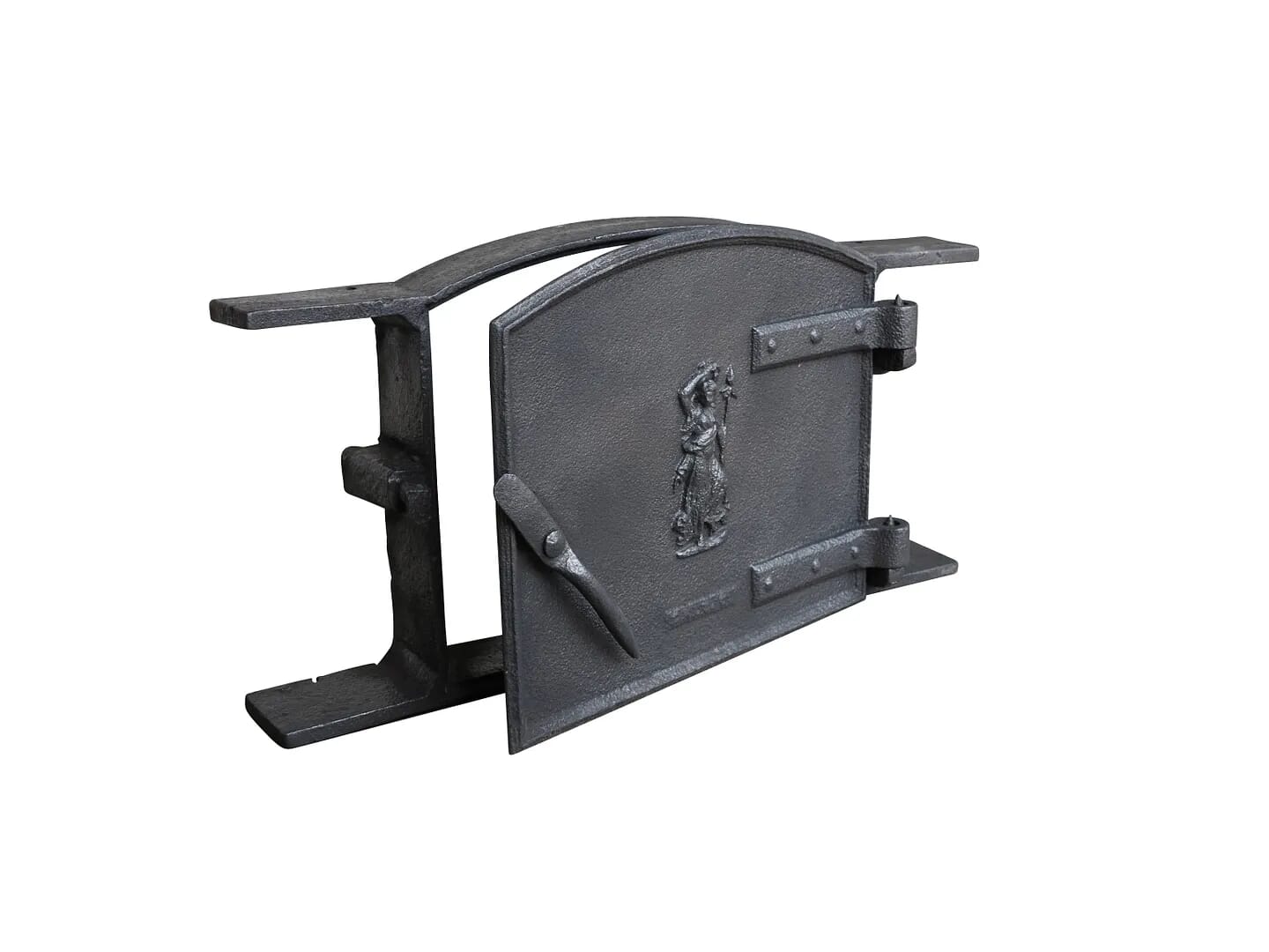 Antique Cast Iron Bread Oven Door With Frame - 8650