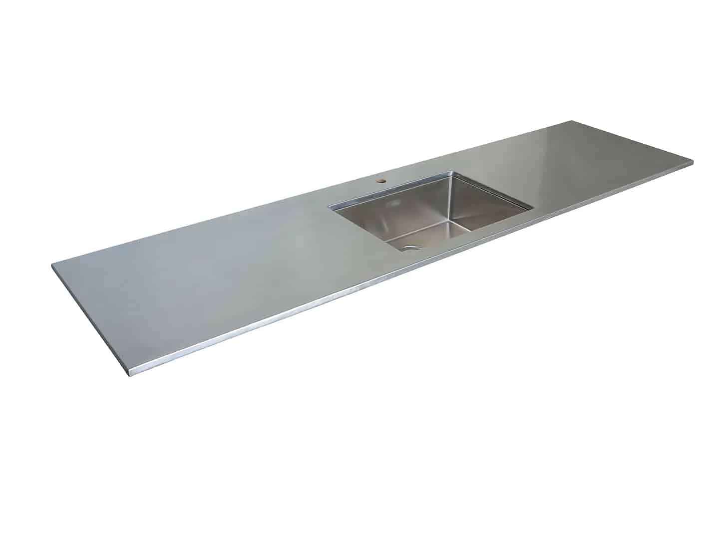 Natural Zinc Kitchen Worktop With Sink Cutout