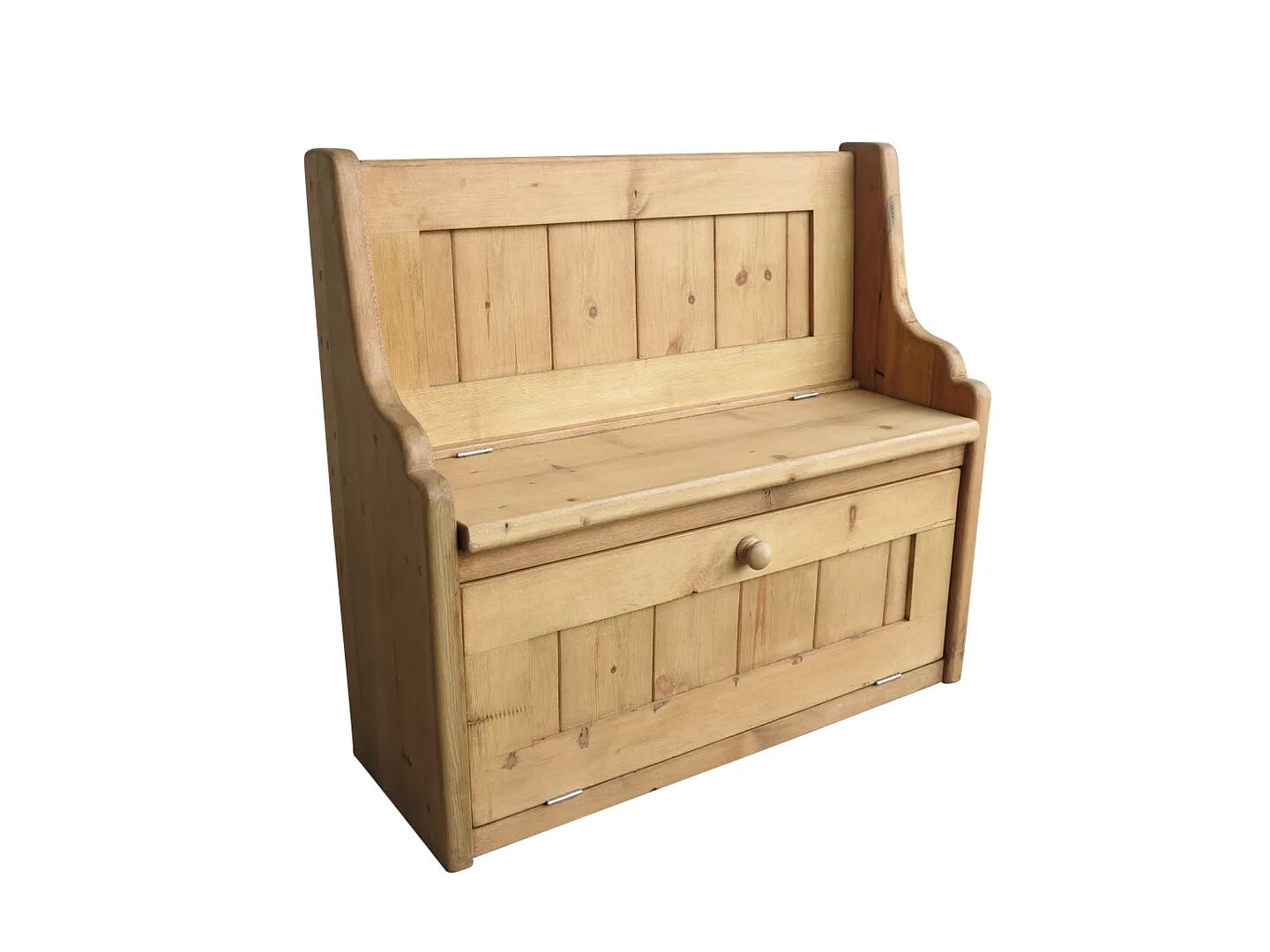 Bespoke Reclaimed Pine Settle Lift Up Seat & Drop Front - D1424