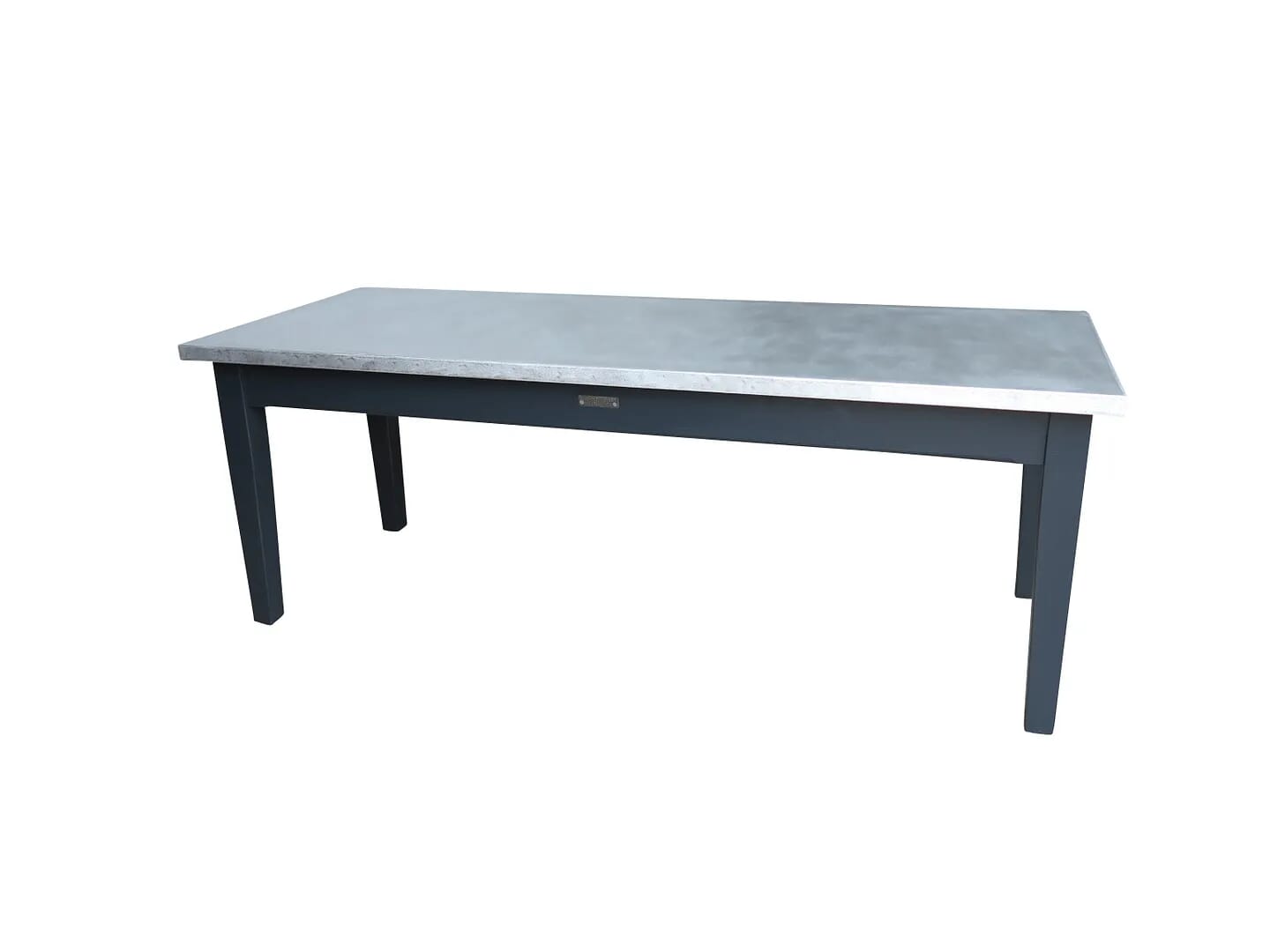 Handmade Matt Zinc Top Kitchen Table & Drawers - D1427