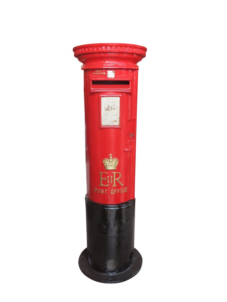 Cast Iron Elizabeth II Pillar Box With Collection Plate - 8601