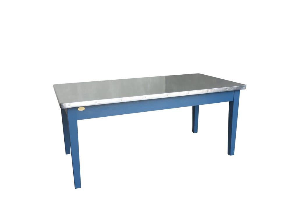 Handmade Natural Solid Zinc Top Kitchen Table - D1430