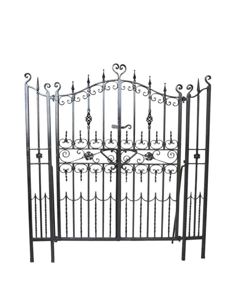 Pair of Vintage Outdoor Garden Gates & Posts
