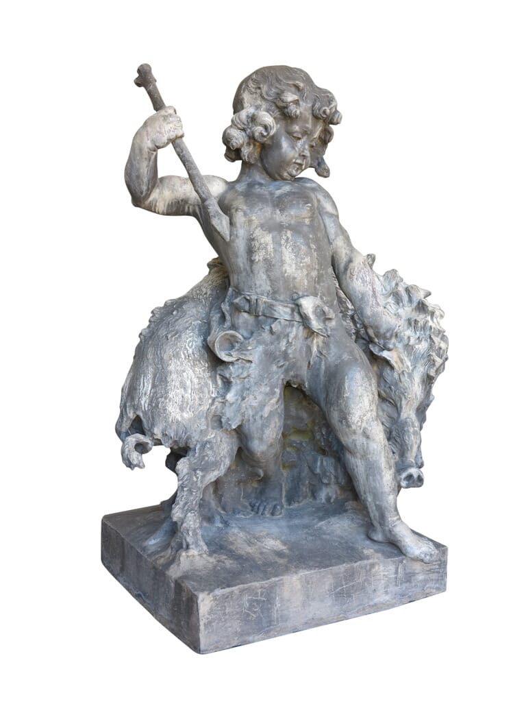 Antique Bromsgrove Guild Lead Statue - 8672