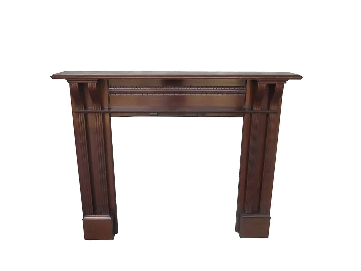 Antique Wooden Indoor Fireplace Surround