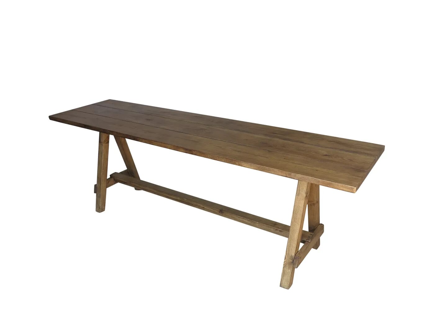 Handmade Plank Top Trestle or A Frame Wooden Table - D1452