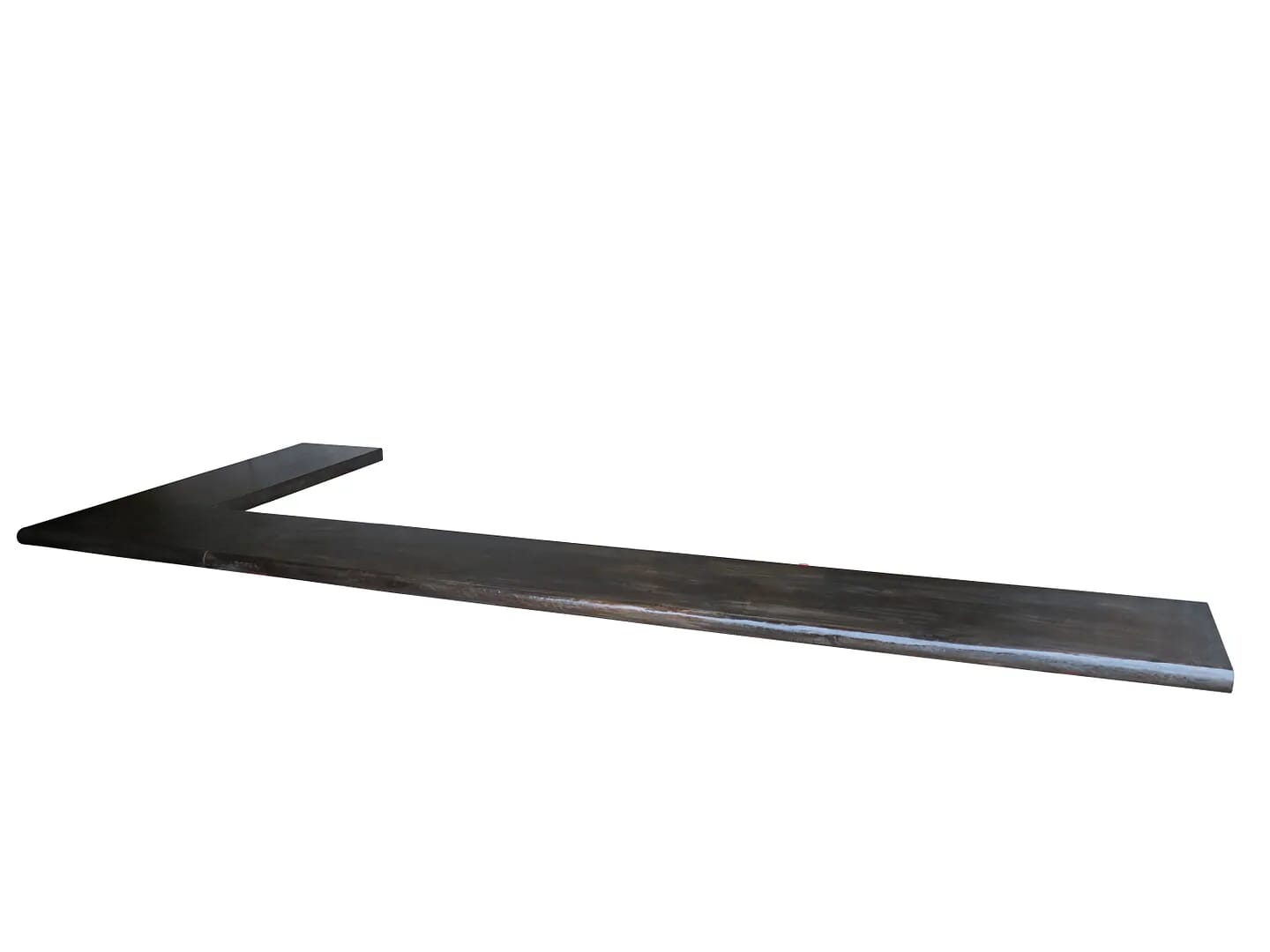 Handmade Antiqued Zinc Kitchen Worktops with Bullnose Edge - D1454