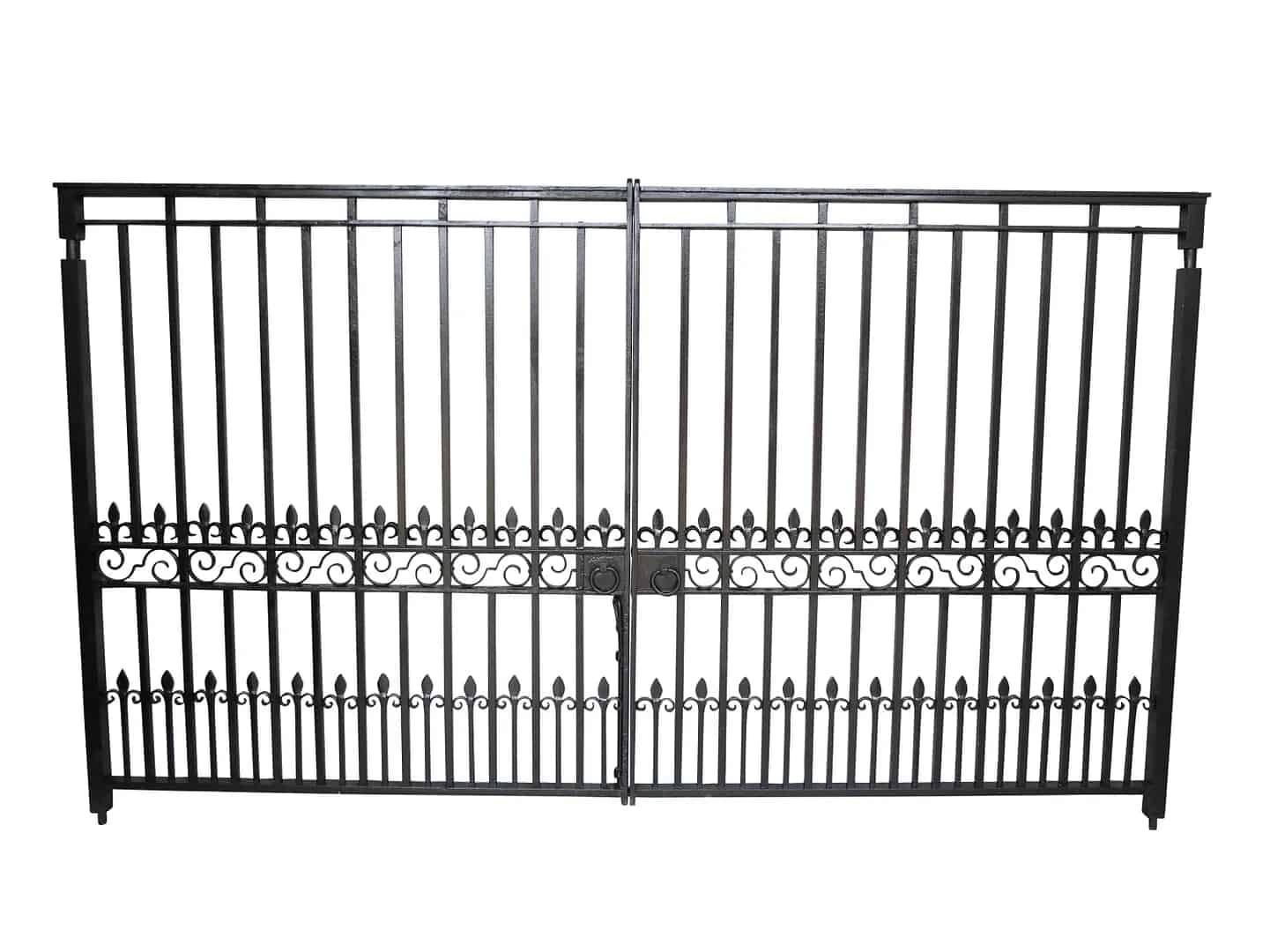 Antique Cast and Wrought Iron Decorative Driveway Gates