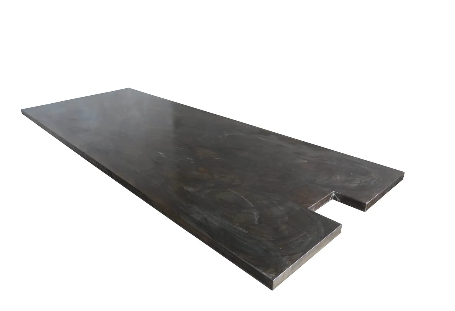 Handmade Antiqued Zinc Kitchen Worktop With Cutout - D1466