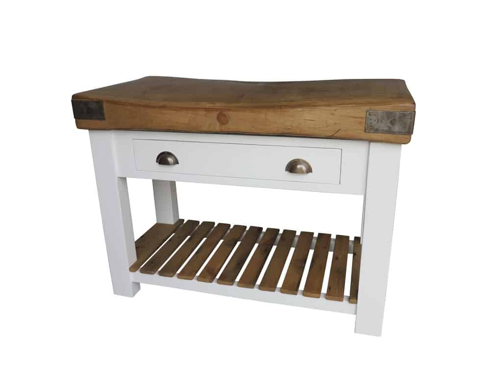 Antique Butchers Block Top on Bespoke Base
