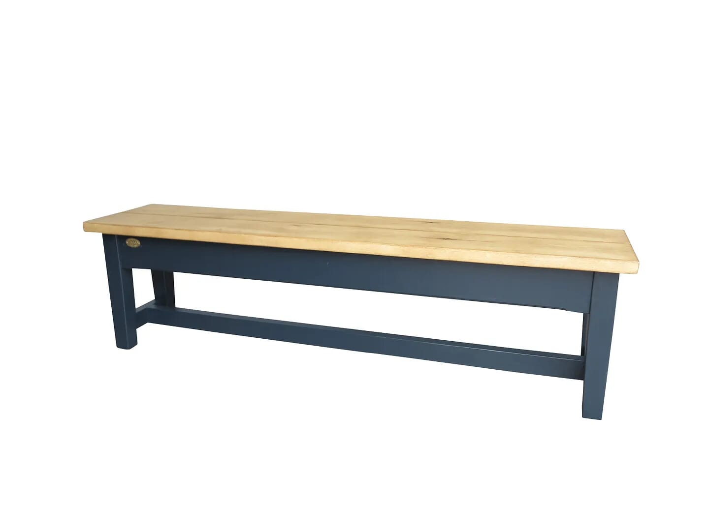 Handmade Reclaimed Painted Pine Plank Top Bench - D1474