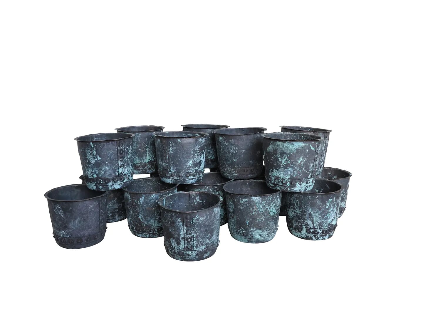 Handmade Solid Copper Garden Plant Pots - 8717