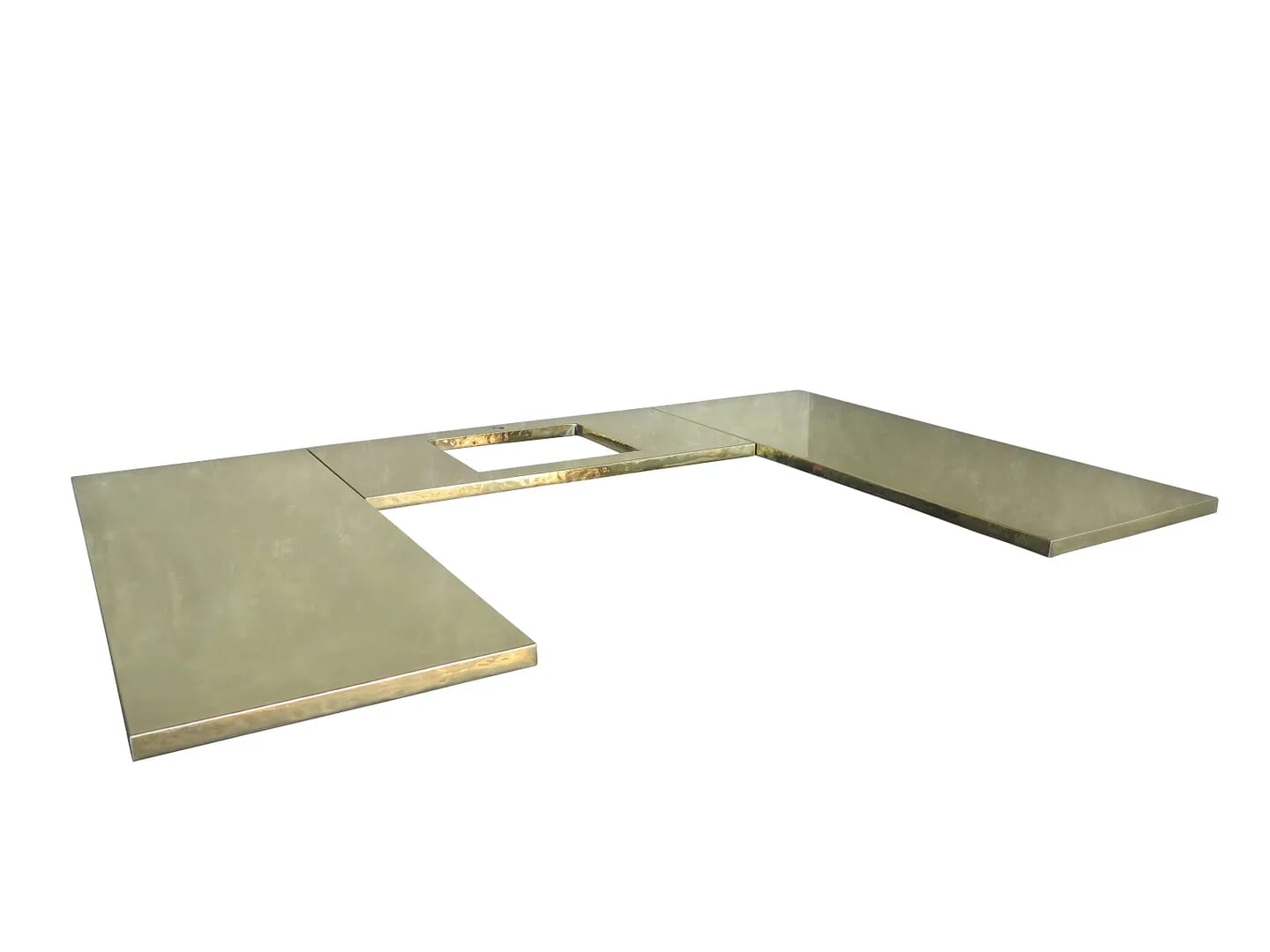 Handmade Natural Brass Kitchen Worktops With Cutouts - D1477