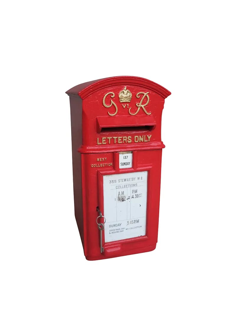 Original Old George 6th Cast Iron Pole Mounted Post Box - 8720