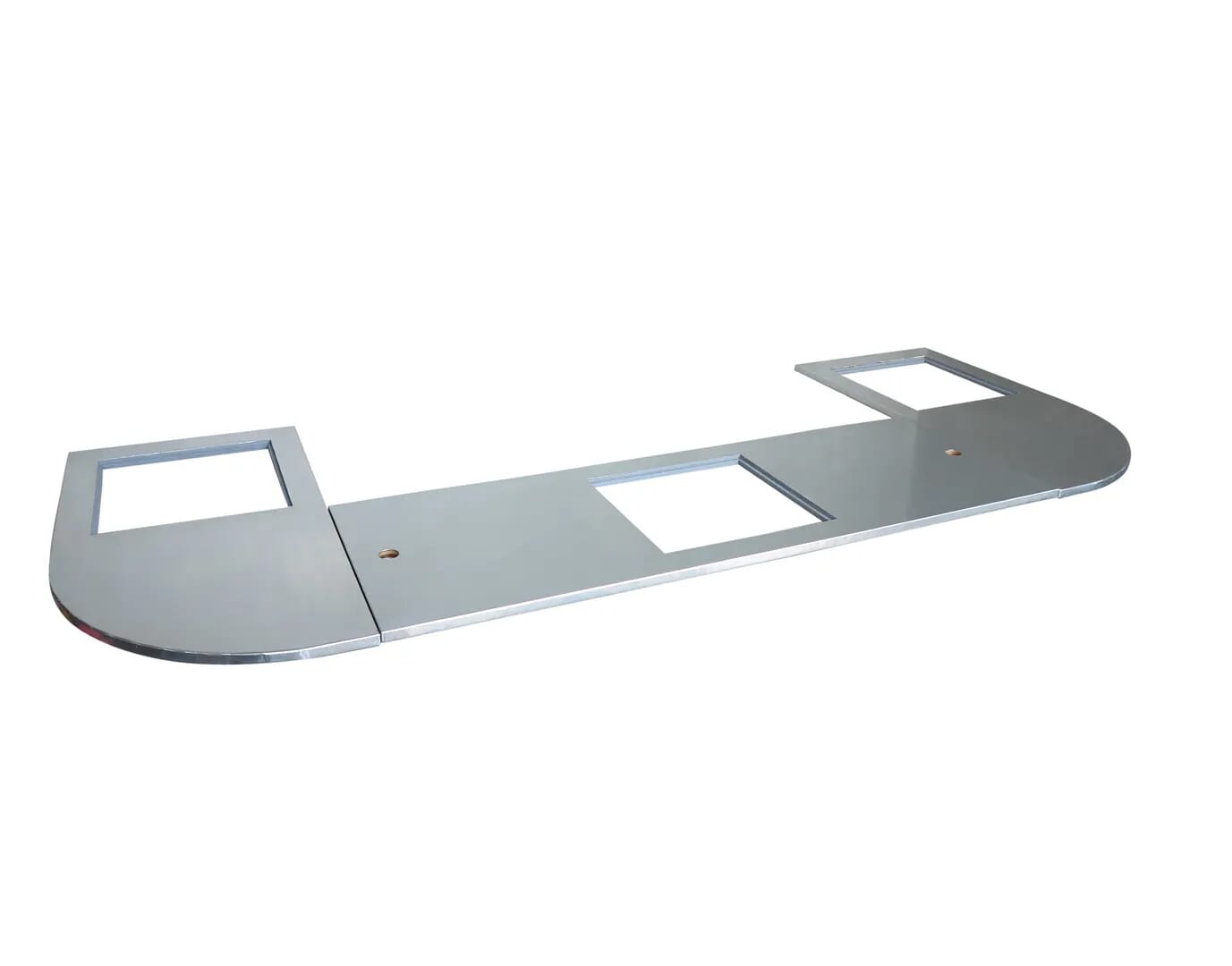 Handmade Natural Zinc Worktops For a Display Unit - D1484