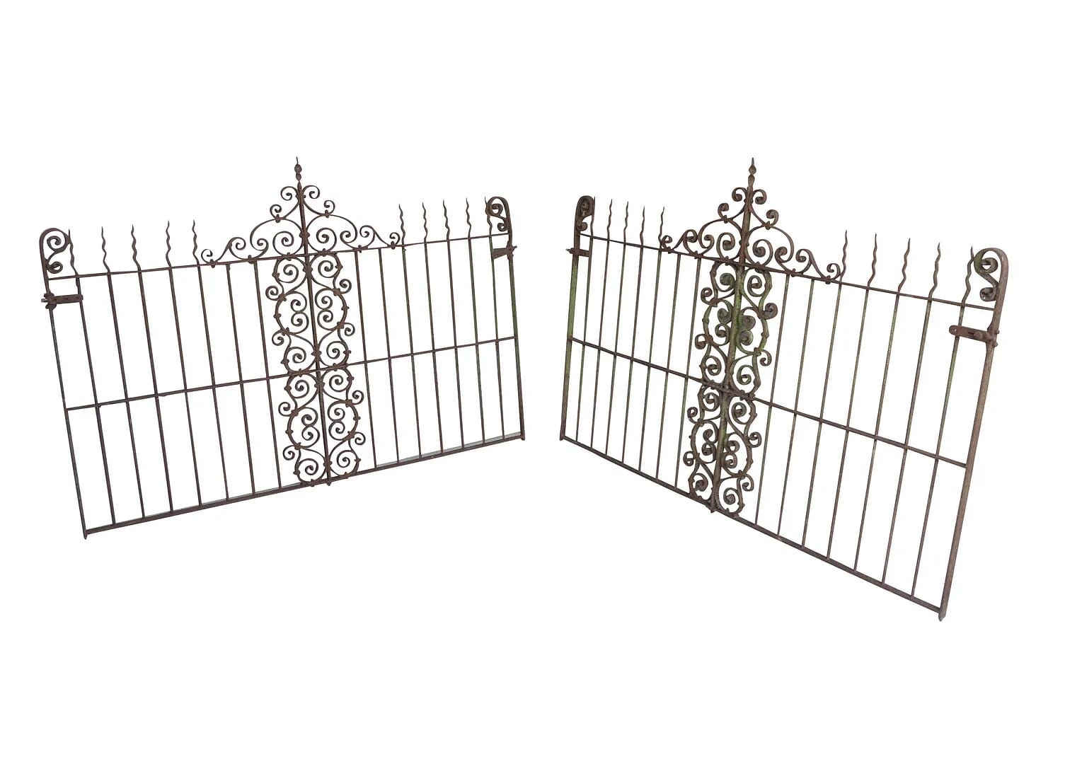 Antique Wrought Iron Garden Outdoor Railing / Fencing - 8734