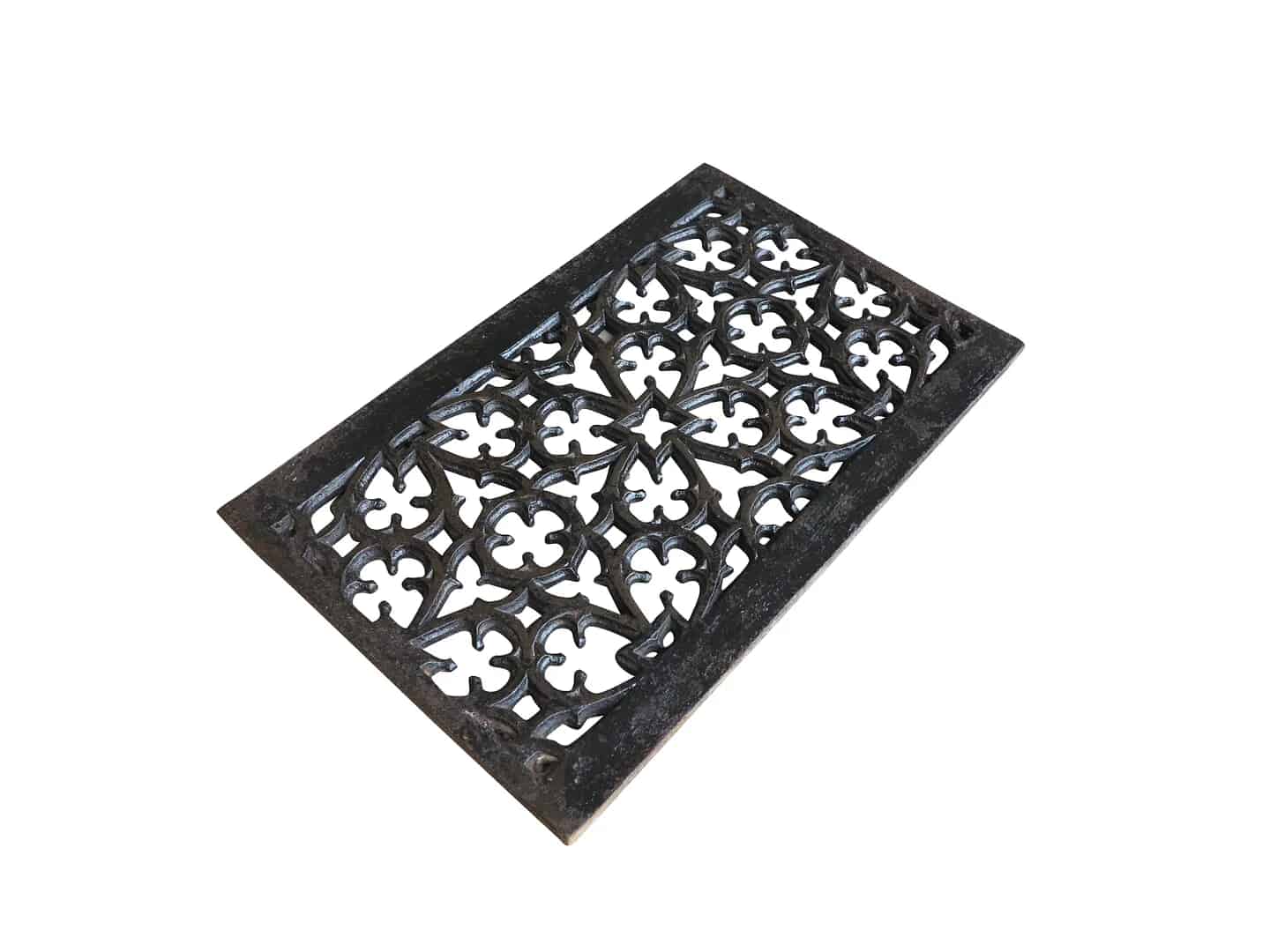 Decorative Antique Victorian Cast Iron Floor Grilles / Grids