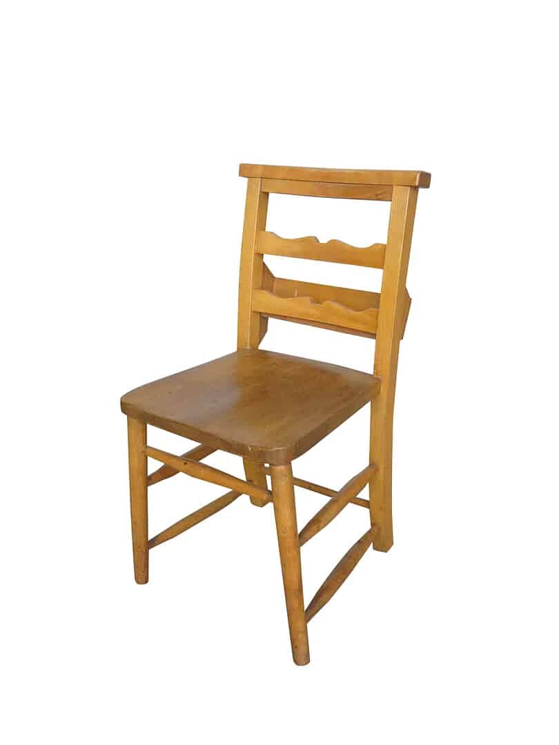 Antique Salvaged Church or Chapel Chairs with Bible Backs
