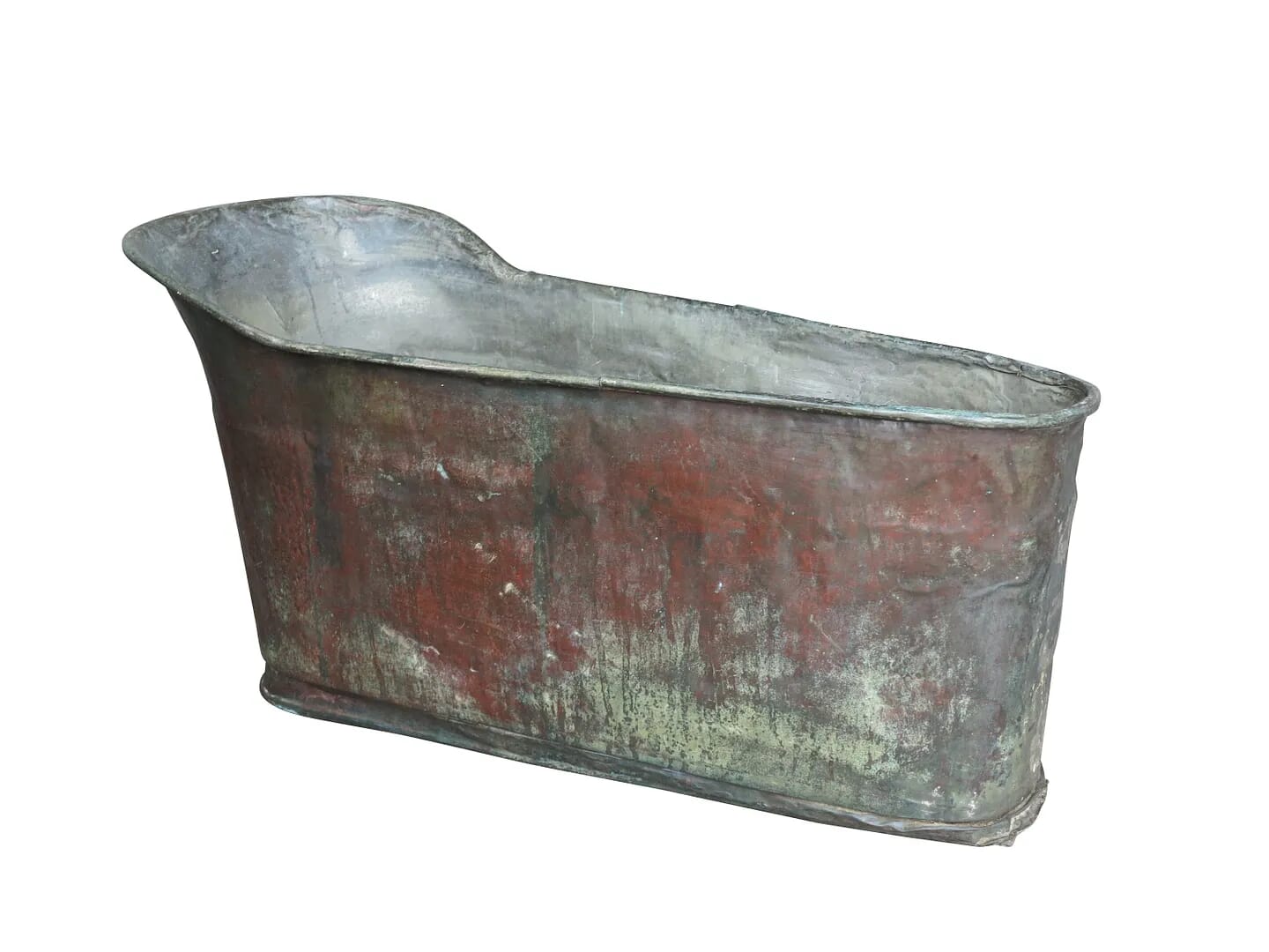 Reclaimed Antique Copper Bateau Bath / Planter - 8713