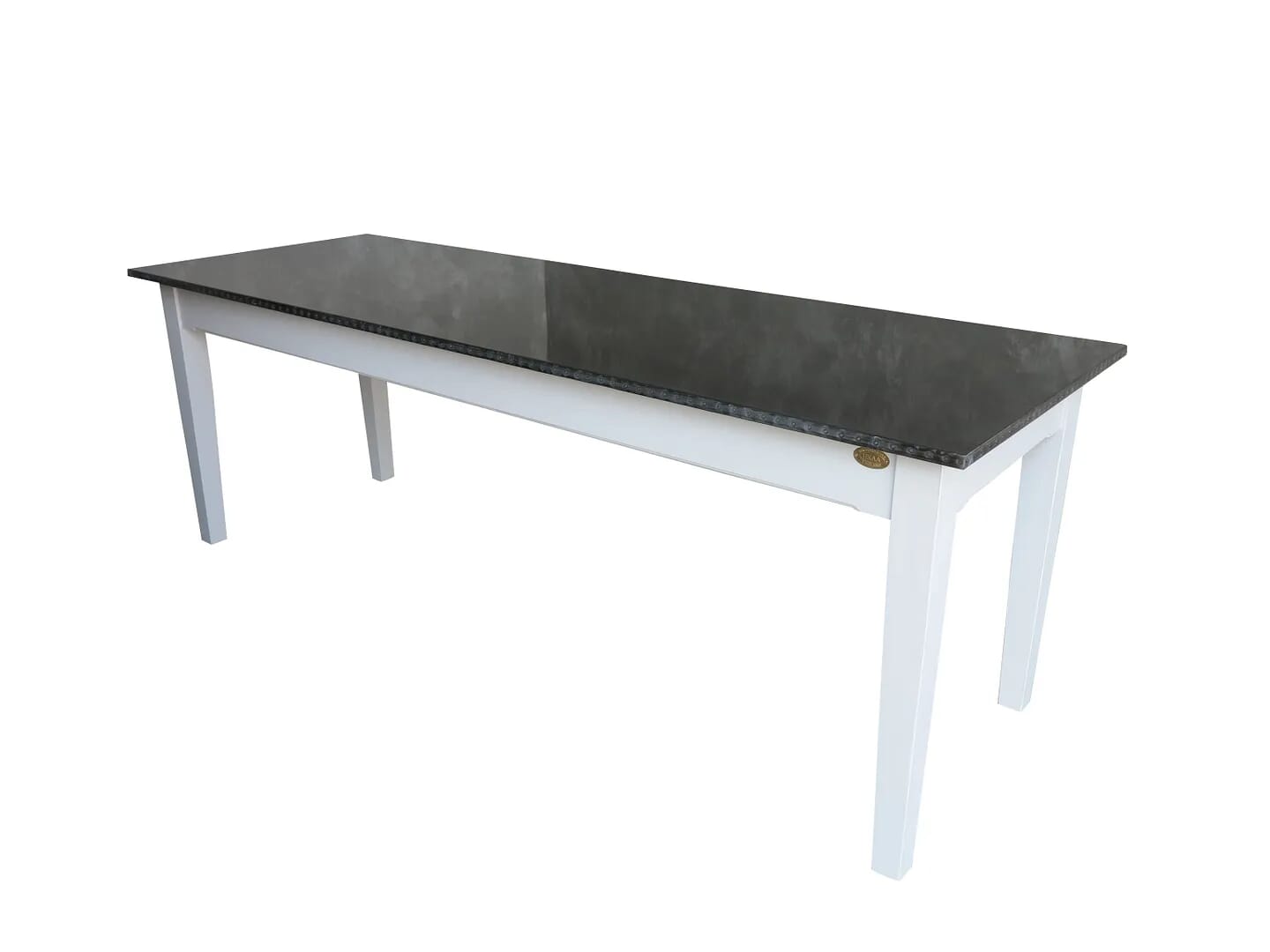 Bespoke Antiqued Zinc Kitchen Table With Nail Detailing - D1501
