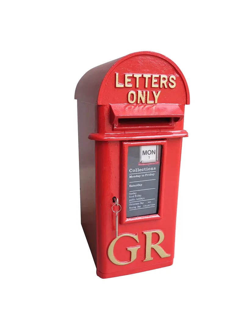 Cast Iron Pole Mounted Royal Mail Letter Box - 8486a