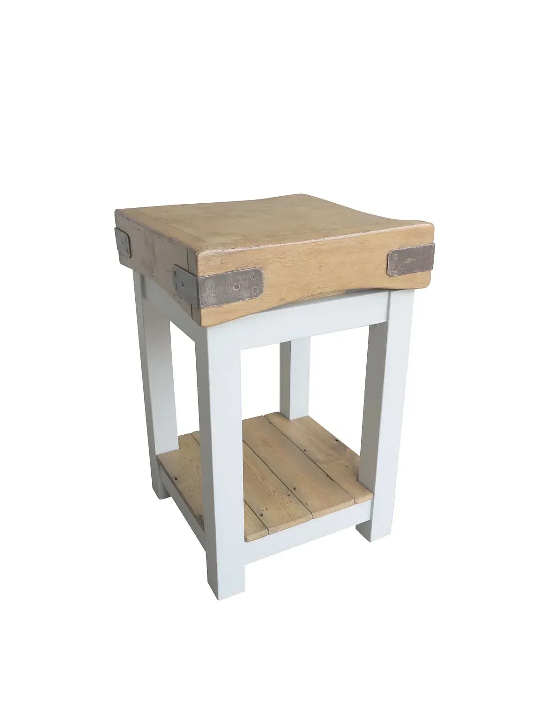 Original Maple Butchers Block Top on Bespoke Painted Base - D1504