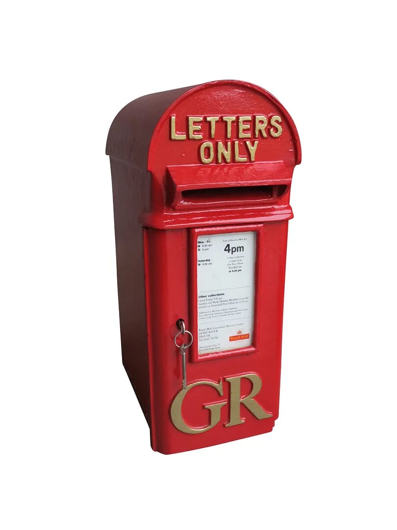 Genuine Cast Iron George 5th 'Hovis' Pole Mounted Post Box - 8023a