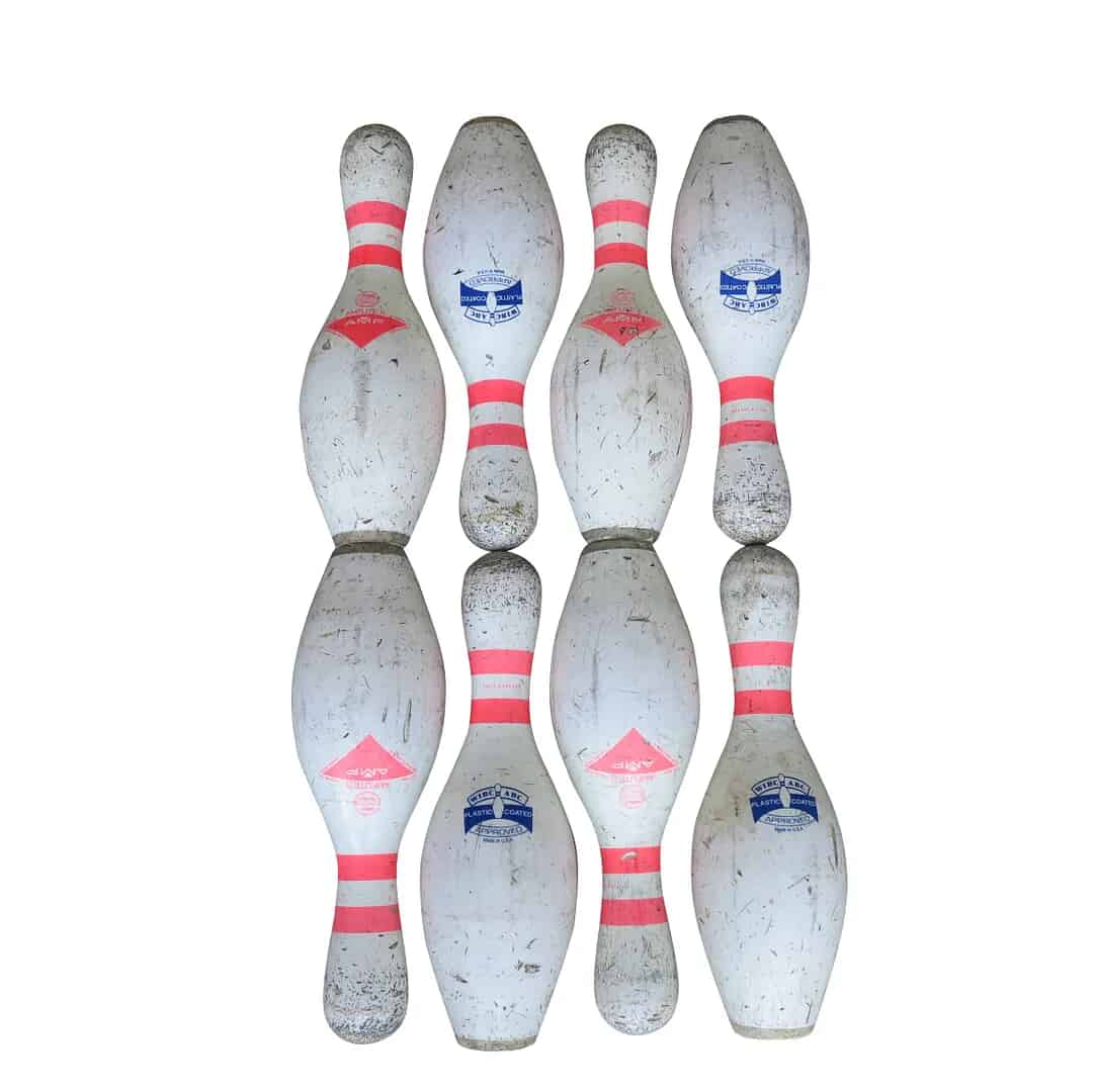 Original Full Size Cut In Half Bowling Alley Skittles