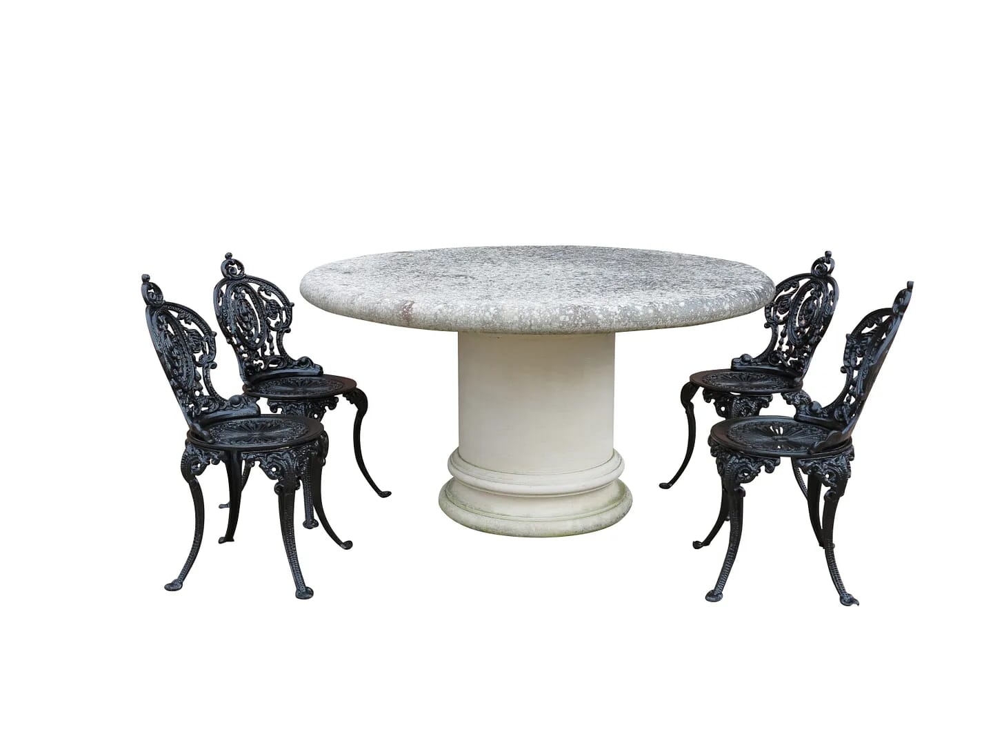 Hand Carved Reclaimed Garden Portland Stone Table - 8941