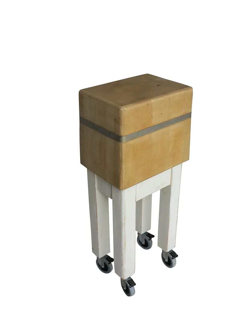 Original Bawa Butchers Block on Base With Lockable Castors - 8765