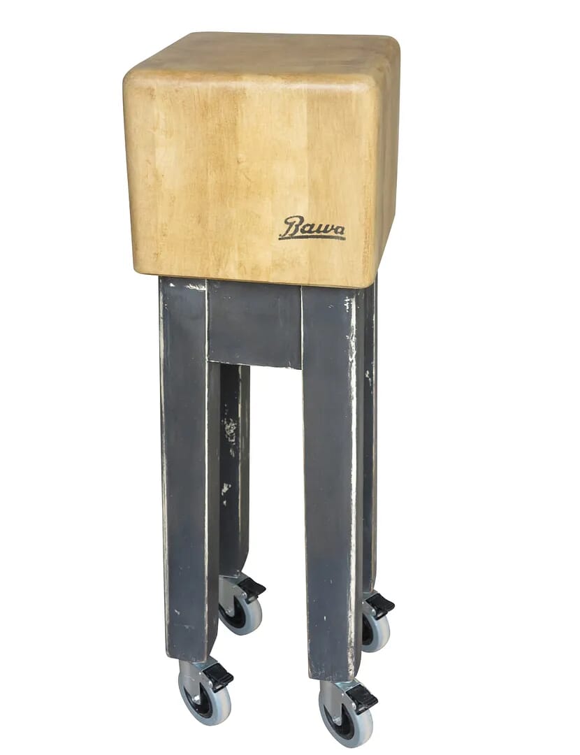Bawa Butchers Block on Base With Lockable Castors - 8764