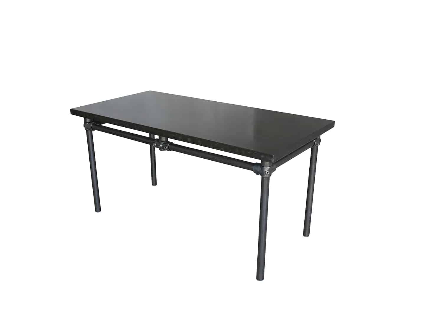 Bespoke Antiqued Zinc Top Table & Dark Galvanised Base