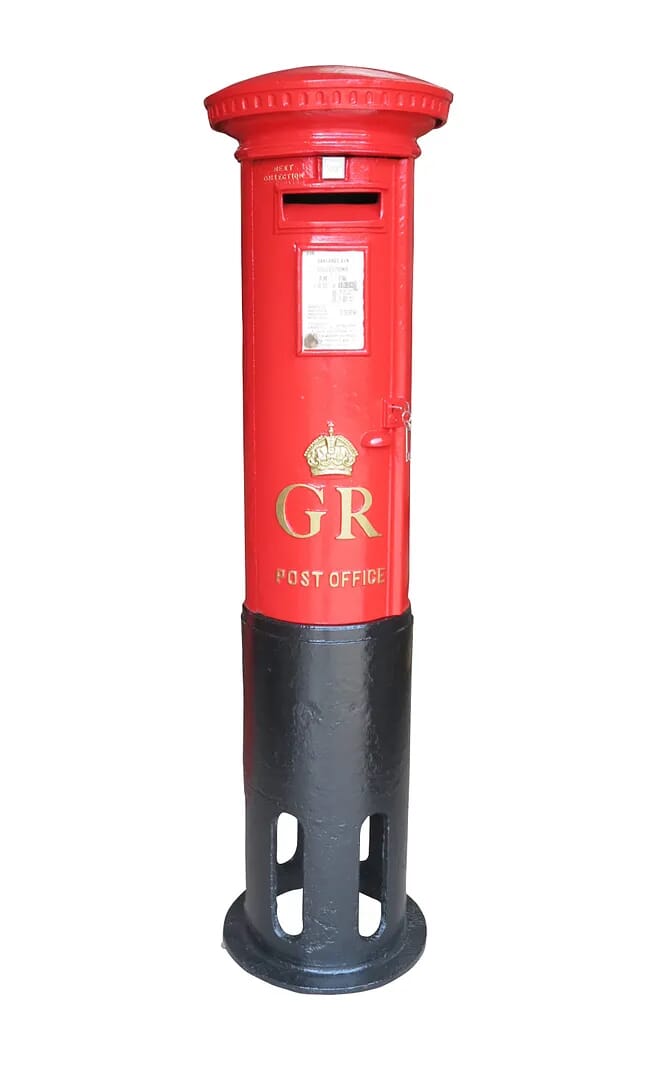 Original Red Post Office Cast Iron 'George 5th' Pillar Box - 8580