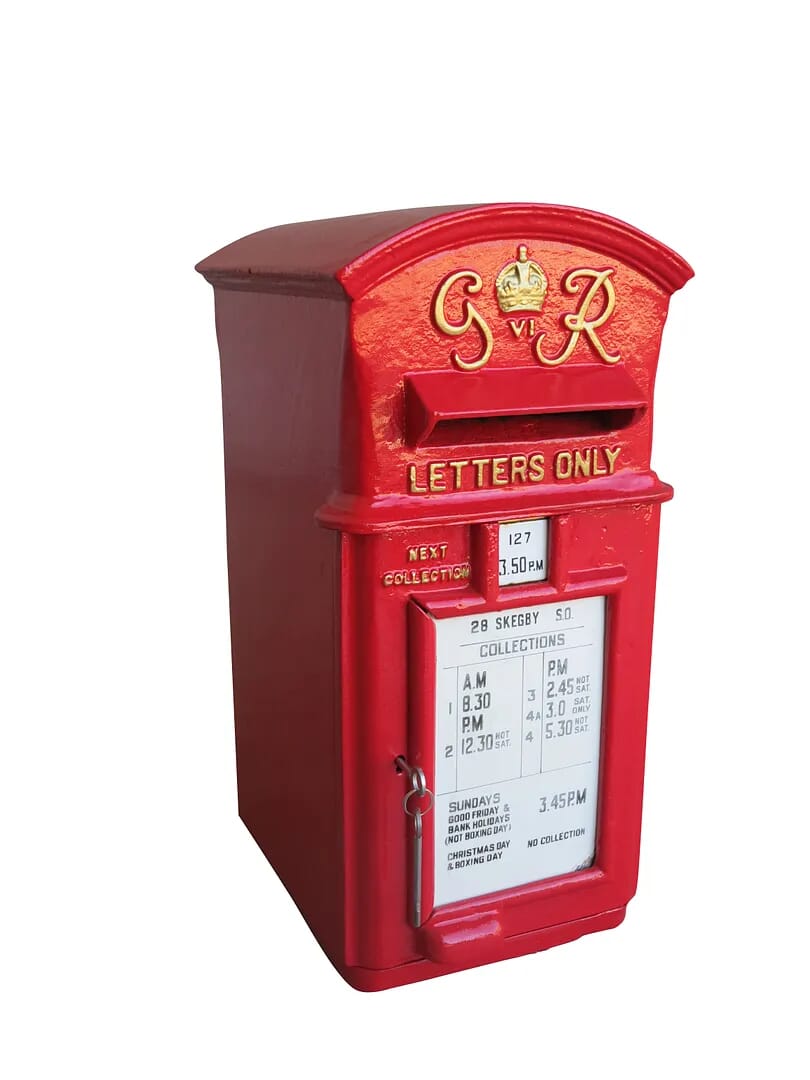 George 6th Original Cast Iron Pole Mounted Post Box - 8755