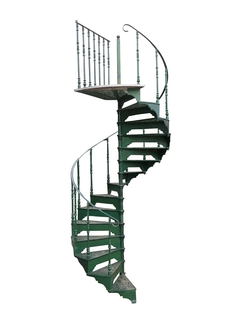 Reclaimed Cast Metal Spiral Staircase By Cottage Craft - 8820