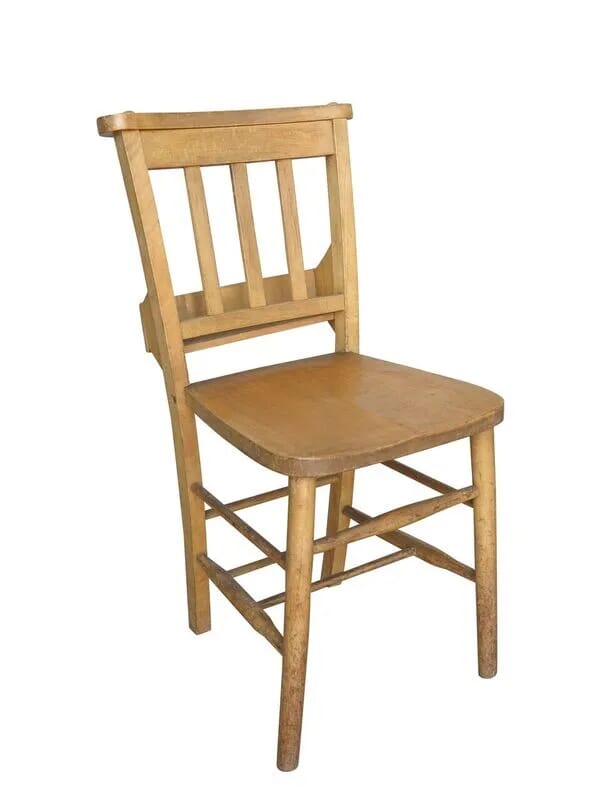 Reclaimed Church Chapel Chairs with Bible Backs - 8748a