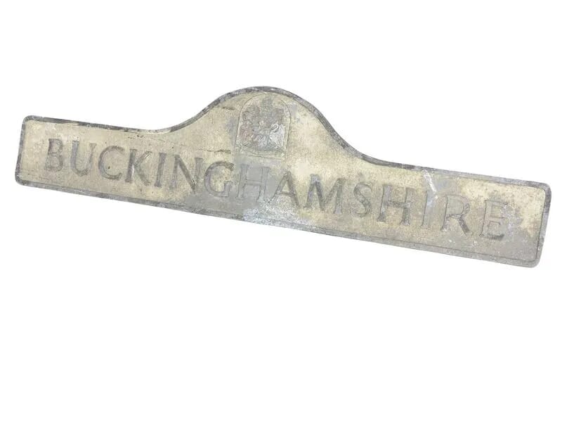 Original Cast Zinc Buckinghamshire County Sign - 8840