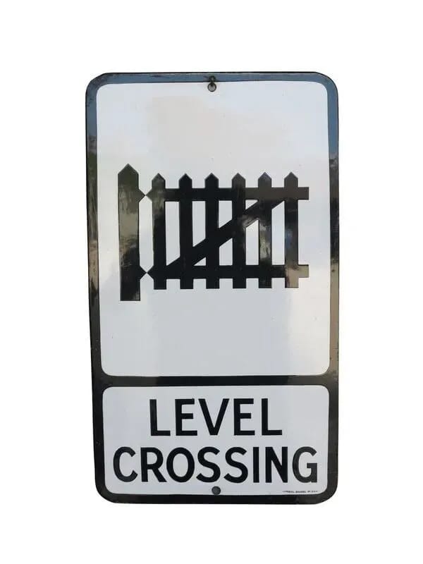 Original Immaculate Condition Enamel Level Crossing Sign - 8843
