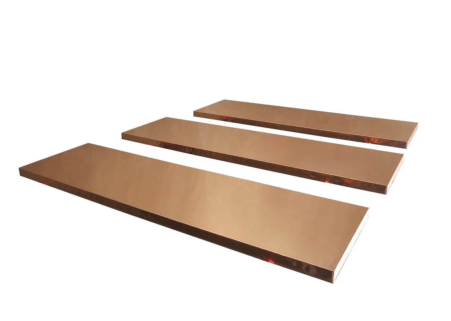 Handmade Natural Copper Thick Kitchen Worktops - D1528