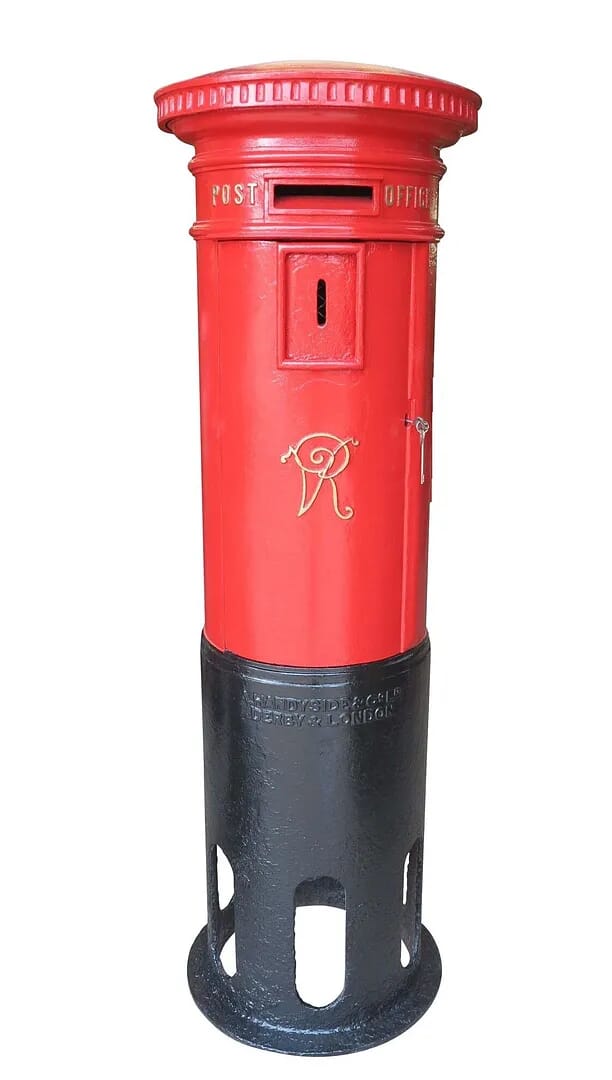 Original Rare Queen Victoria Antique Pillar Box - 8583