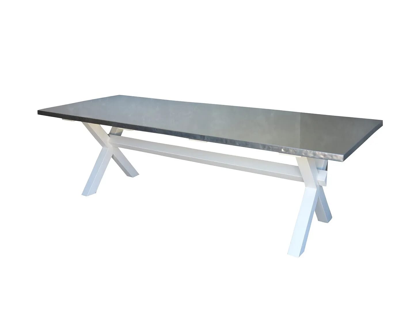 Bespoke Natural Zinc X Frame Style Kitchen Table - D1538