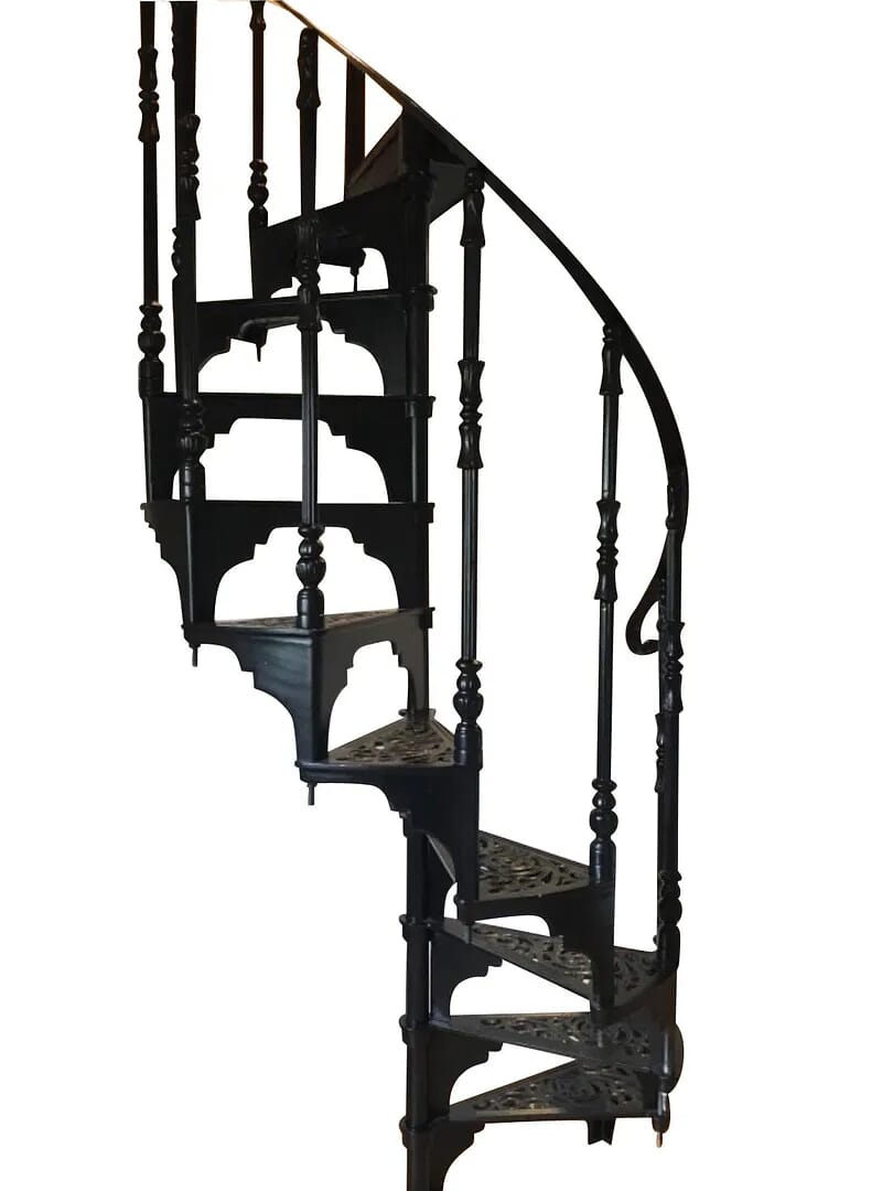 Black Cast Metal Spiral Staircase By Cottage Craft Spirals - 8856