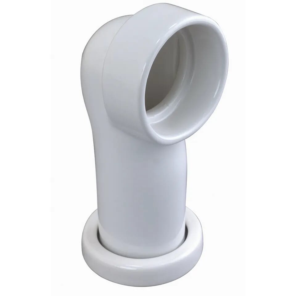 Thomas Crapper 90 Degree WC Connector  - TC101530WH