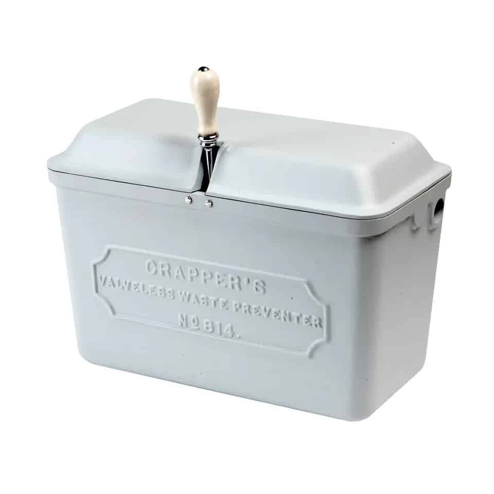 Thomas Crapper Cast Metal Low-Level Cistern in a Primer Finish