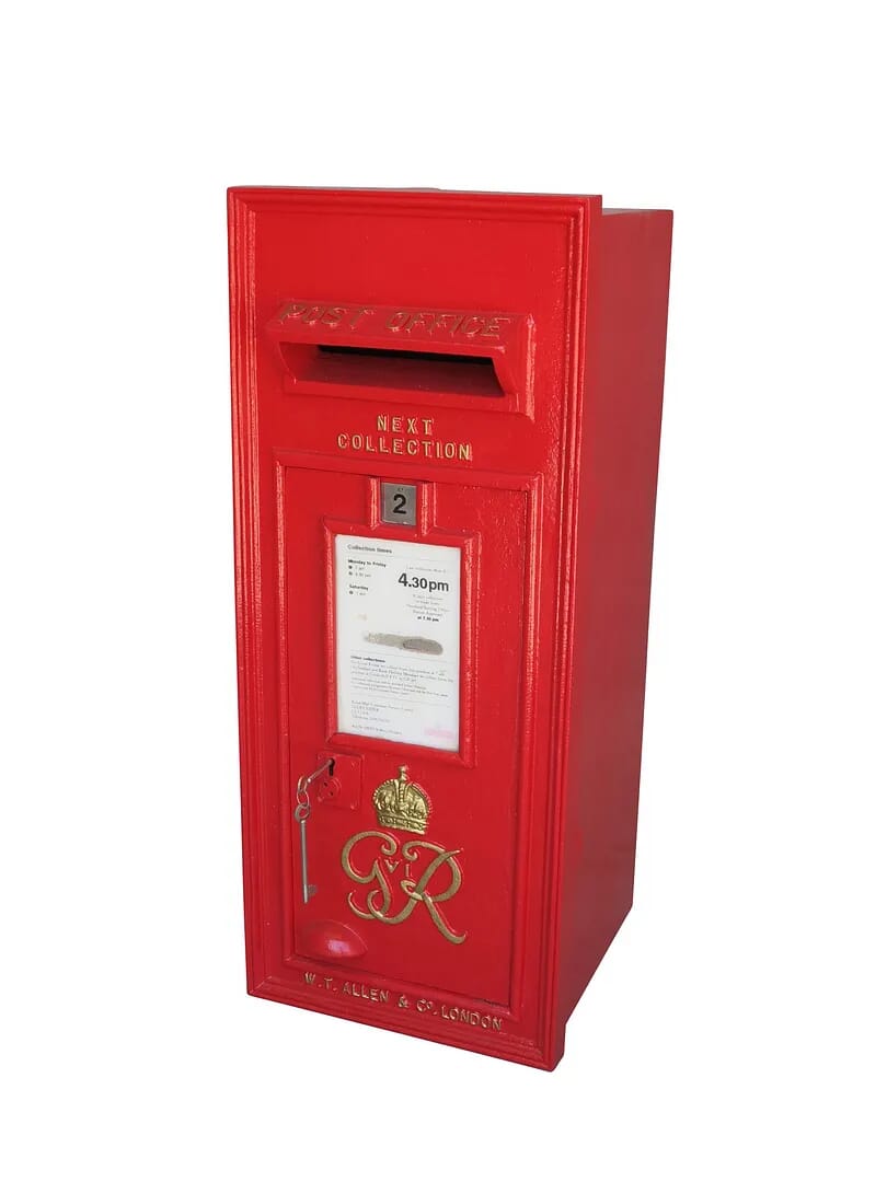 Original Cast Iron George 6th Wall Mounted Post Box - 8809